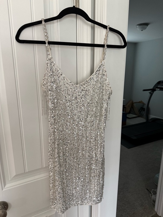 Show Me Your MuMu Dresses & Skirts - Show Me Your Mumu White Sequin Fringe Dress